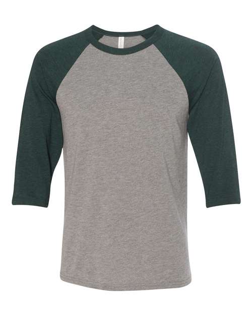 BELLA + CANVAS 3200 Grey/ Emerald Triblend — front
