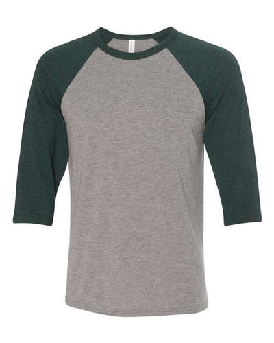 BELLA + CANVAS 3200 Grey/ Emerald Triblend — front