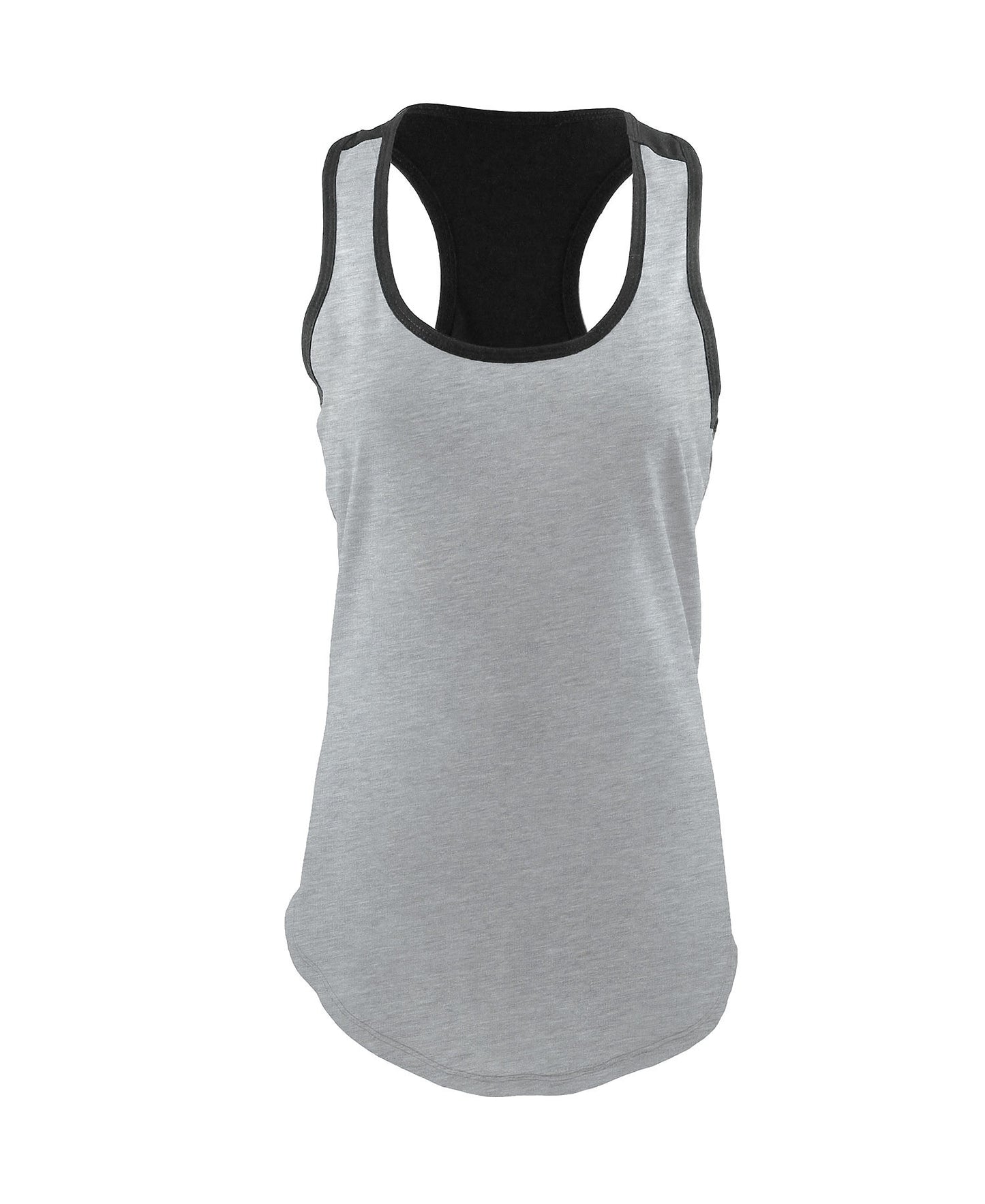 Women's Ideal Colorblock Racerback Tank - Heather Gray / Black