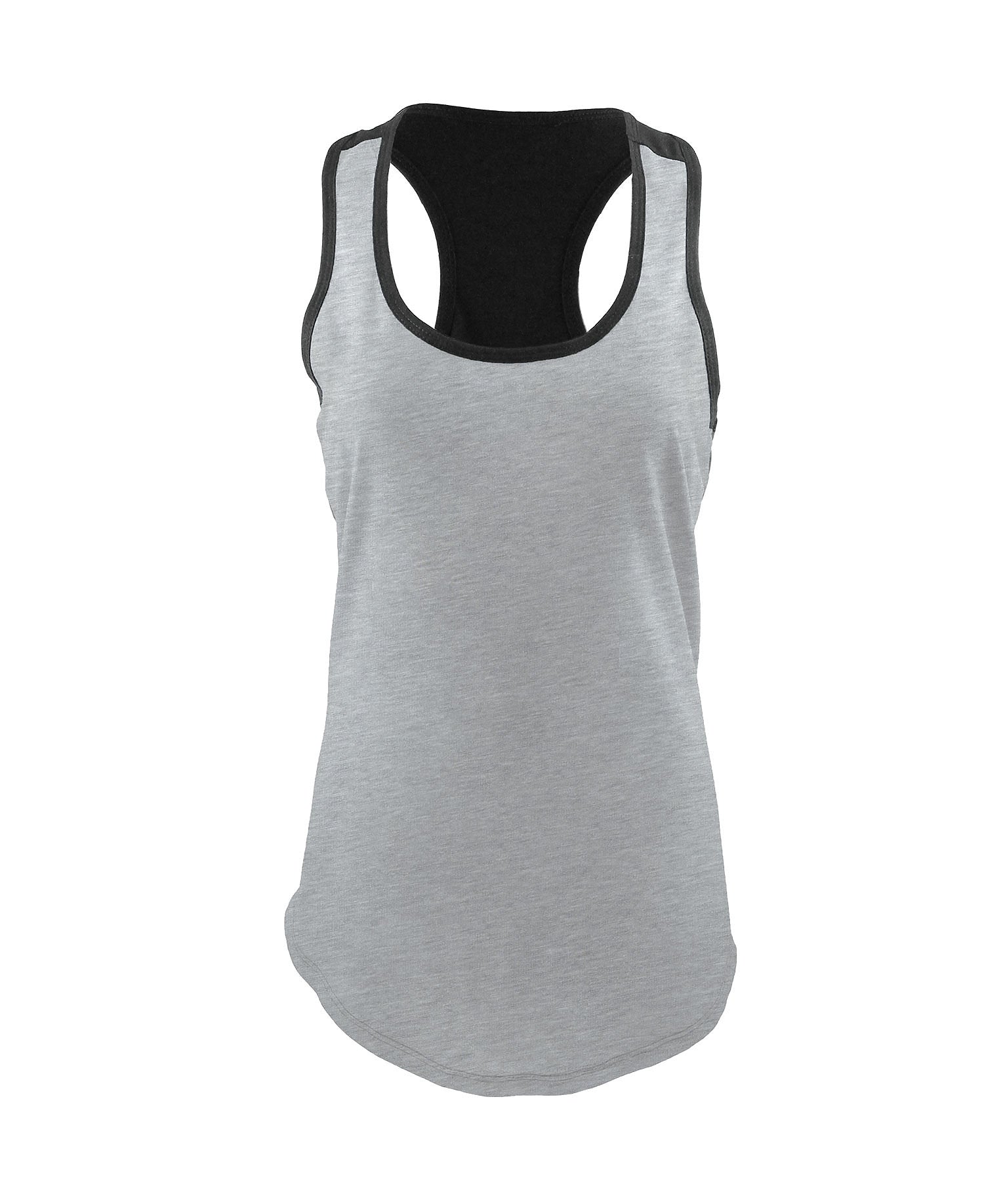 Women's Ideal Colorblock Racerback Tank - Heather Gray / Black