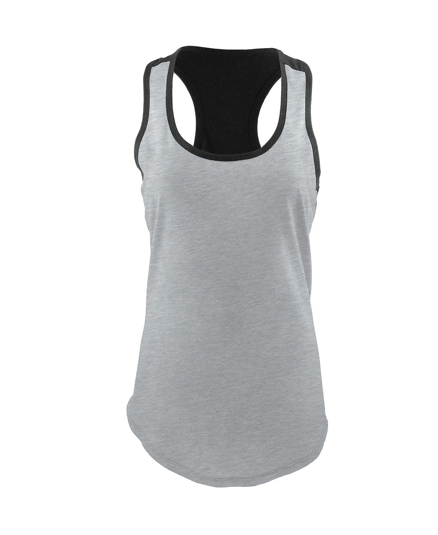 Women's Ideal Colorblock Racerback Tank - Heather Gray / Black