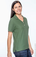 Women's Pima Piqué Short-Sleeve Y-Collar Polo - Forest