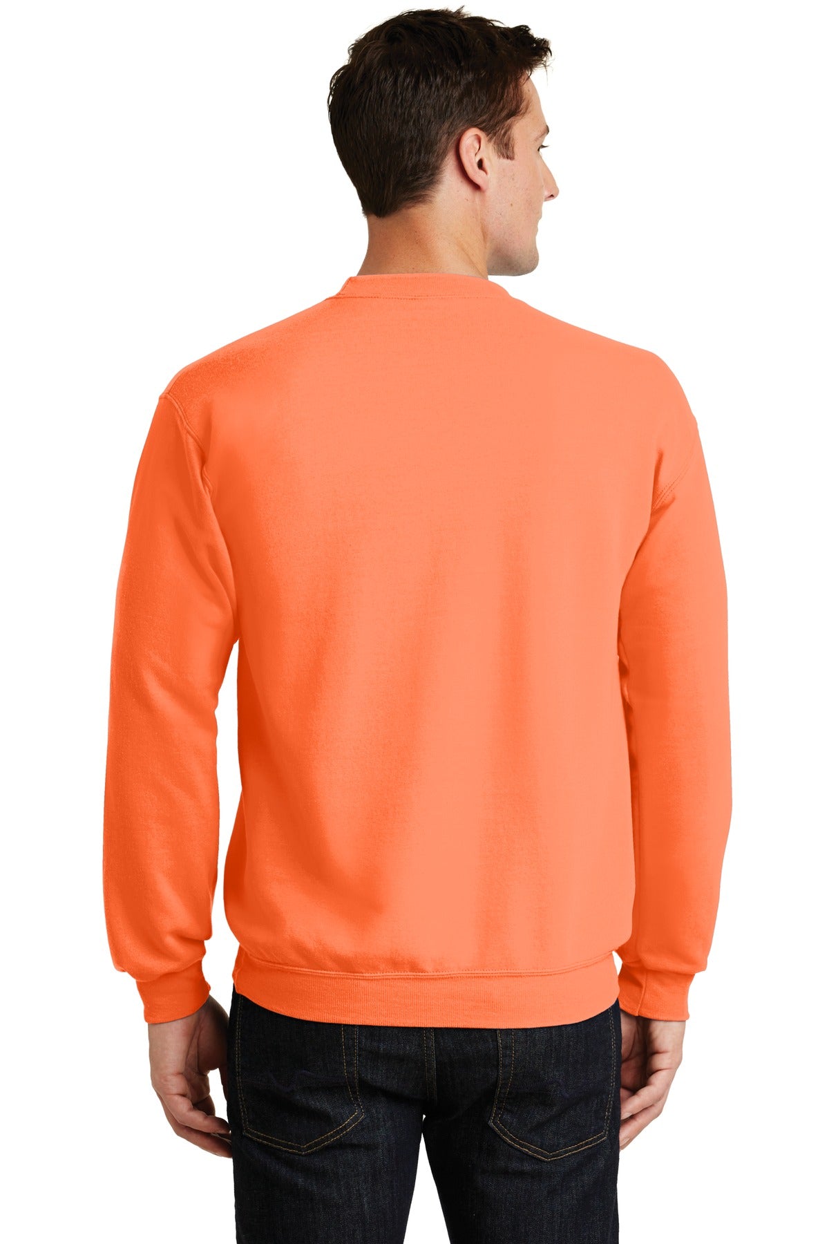 Unisex Core Fleece Crewneck Sweatshirt - Neon Orange