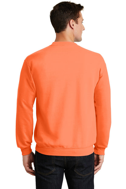 Unisex Core Fleece Crewneck Sweatshirt - Neon Orange
