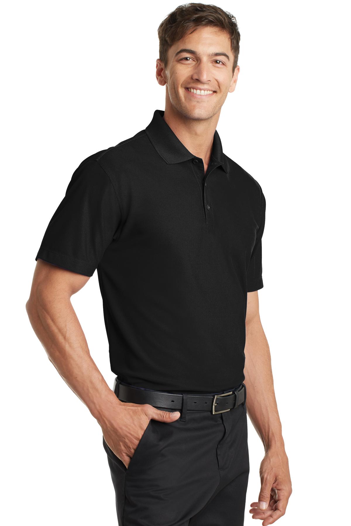 Unisex Dry Zone Grid Polo - Black