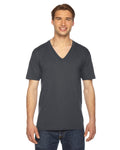 Unisex Fine Jersey Short-Sleeve V-Neck T-Shirt - Asphalt