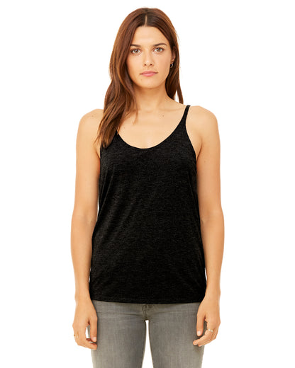 Women's Slouchy Tank - Heather Black