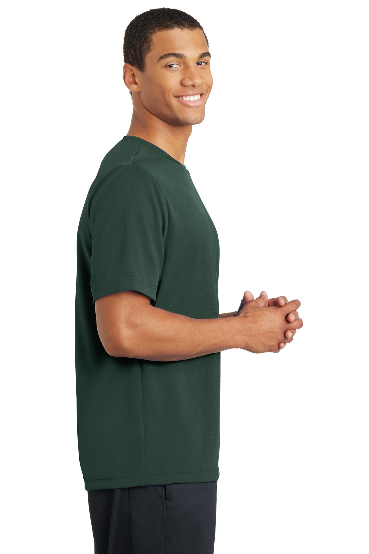 Unisex PosiCharge RacerMesh Tee - Dark Forest Green