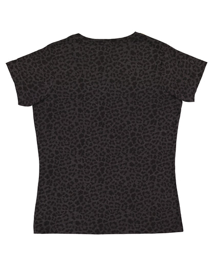 Women's Fine Jersey T-Shirt - Black Leopard