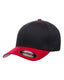 Flexfit 6277 - Unisex Wooly 6-Panel Cap - Black / Red
