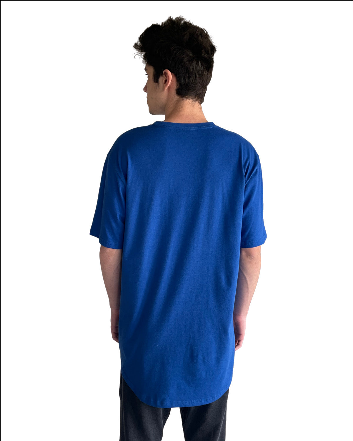 Men's Cotton Long Body Crew - Royal