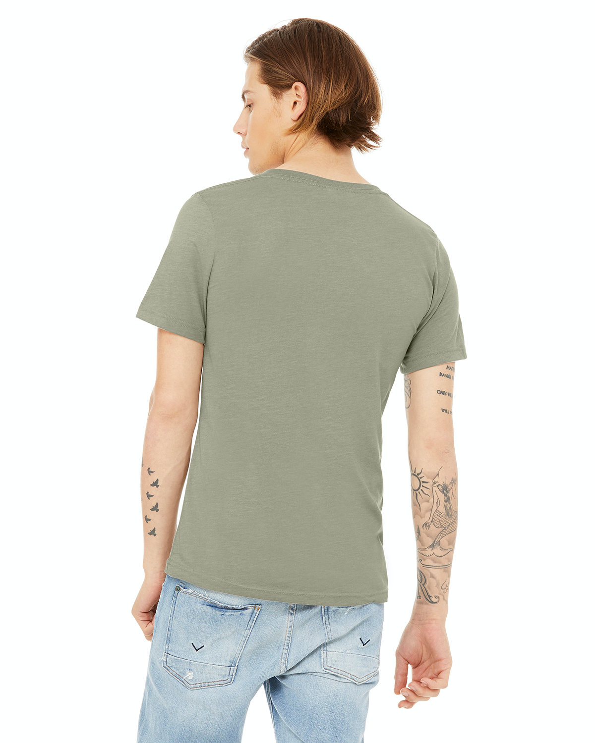 Unisex Jersey Short-Sleeve V-Neck T-Shirt - Heather Stone
