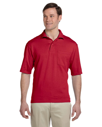 Unisex SpotShield��� Pocket Jersey Polo - True Red