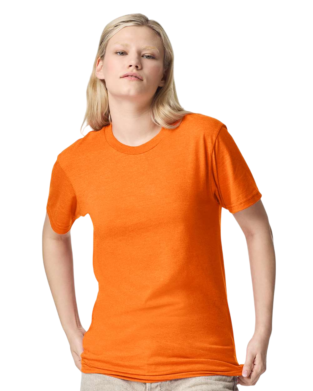 Unisex CVC T-Shirt - Heather Orange