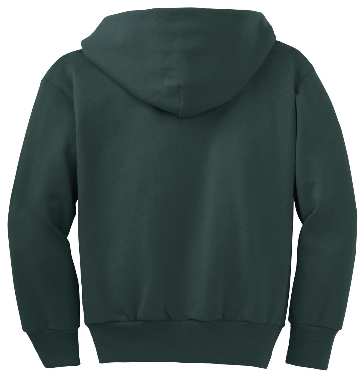 Youth Core Fleece Full-Zip Hoodie - Dark Green