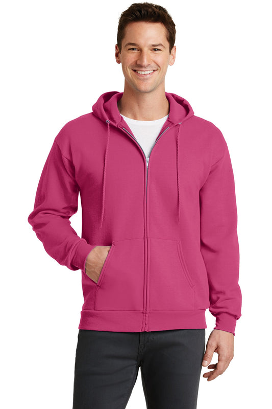 Unisex Core Fleece Full-Zip Hoodie - Sangria