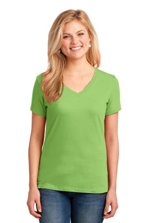 Women's Core Cotton V-Neck Tee - Lime