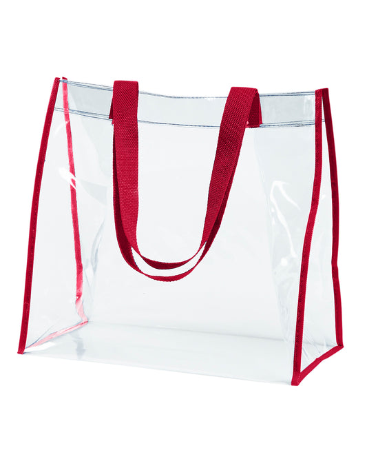 Clear PVC Tote - Red