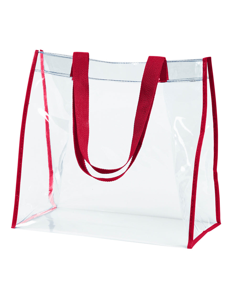 Clear PVC Tote - Red