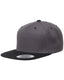 Yupoong 6089MT - Unisex 6-Panel Structured Flat Visor Classic Two-Tone Snapback - Dark Heather / Black
