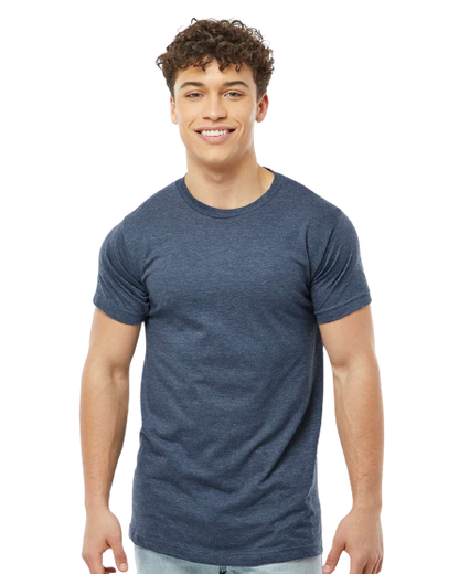 Unisex Fine Jersey Tee - Heather Denim