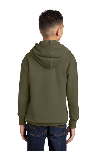 Youth Core Fleece Pullover Hoodie - Olive Drab Green