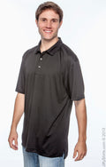 Men's Double Mesh Polo - Black