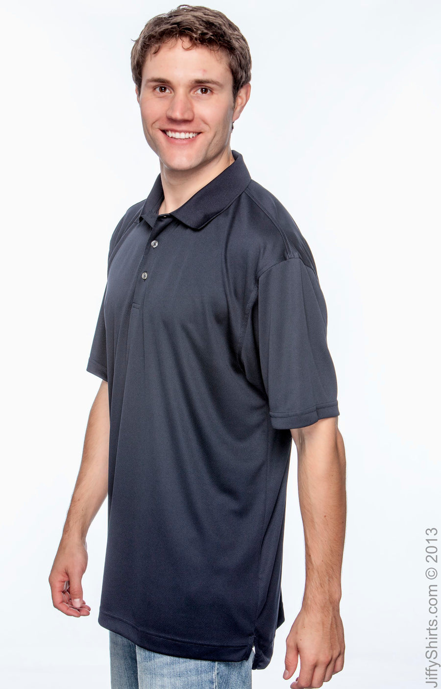 Men's Double Mesh Polo - Navy