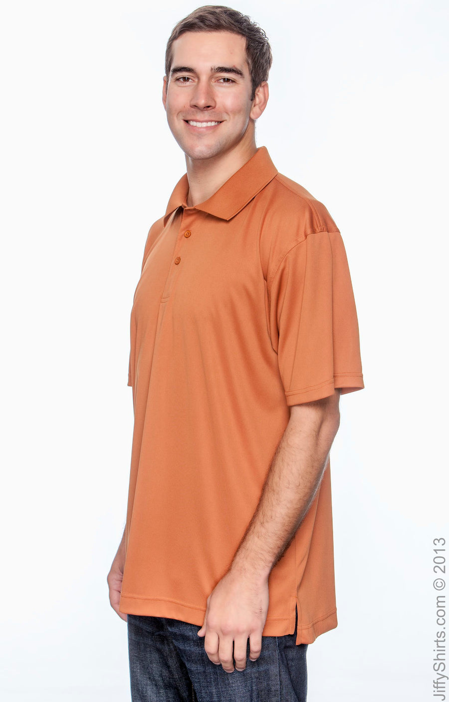Men's Polytech Polo - Texas Orange