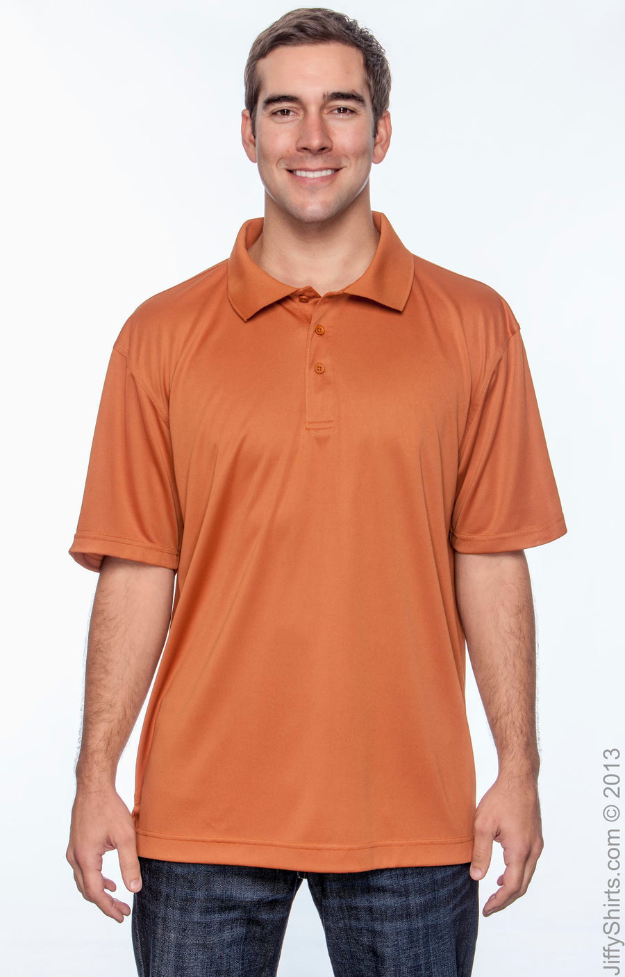 Men's Polytech Polo - Texas Orange