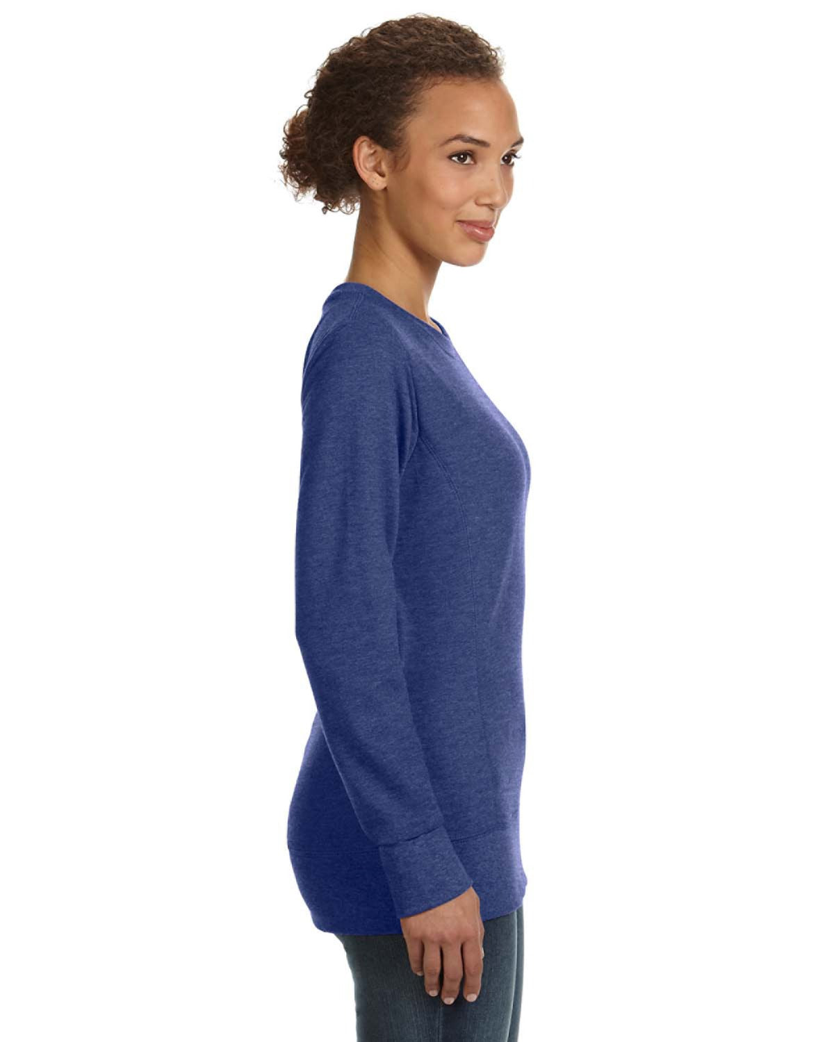 Women's Mid-Scoop French Terry - Heather Blue