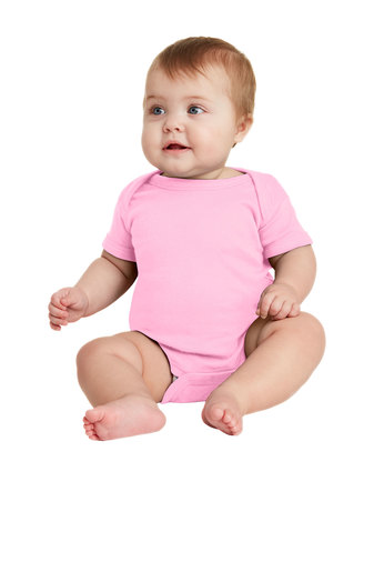 Infant Baby Rib Bodysuit - Pink