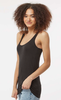Women's Slim Fit Poly-Rich Racerback Tank - Black