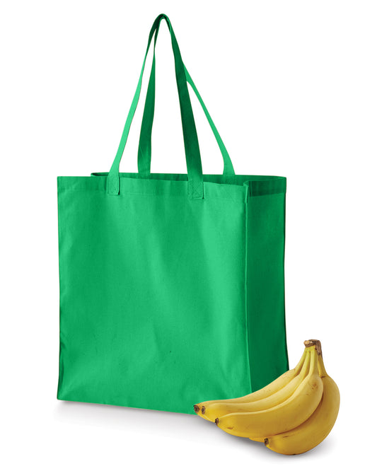 Canvas Grocery Tote - Kelly Green