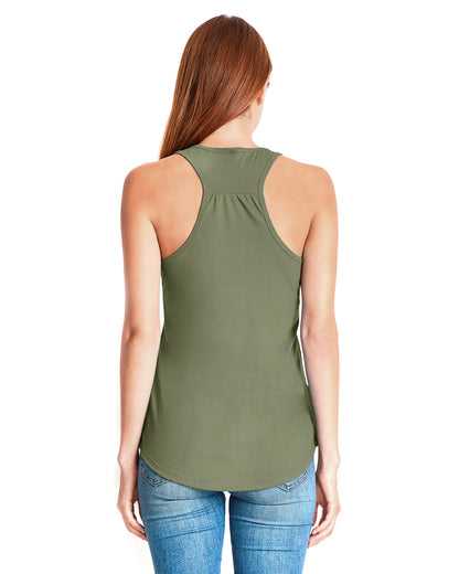Women's Gathered Racerback Tank - Military Green
