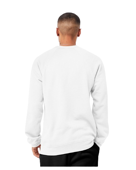 Unisex Sponge Fleece Raglan Sweatshirt - White