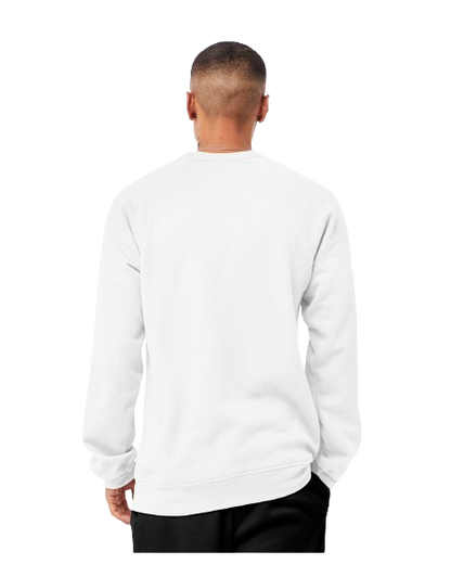 Unisex Sponge Fleece Raglan Sweatshirt - White
