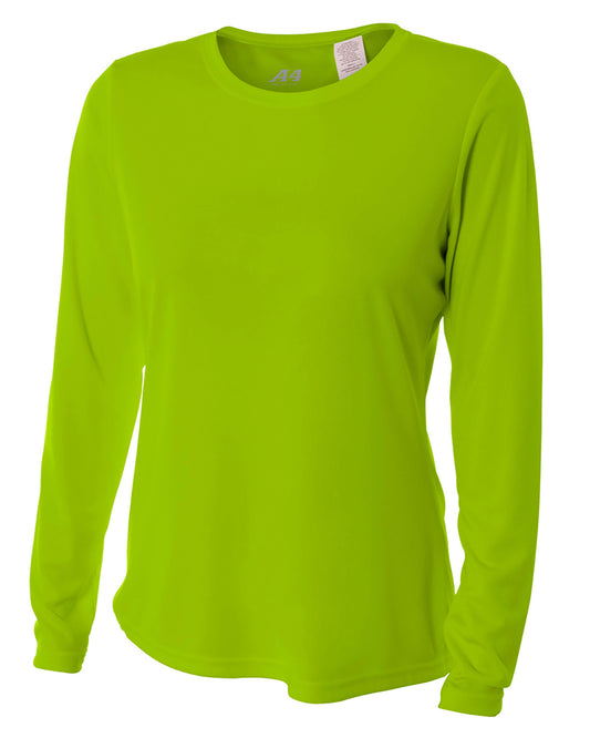 Women's Long Sleeve Cooling Performance Crew Shirt - Lime