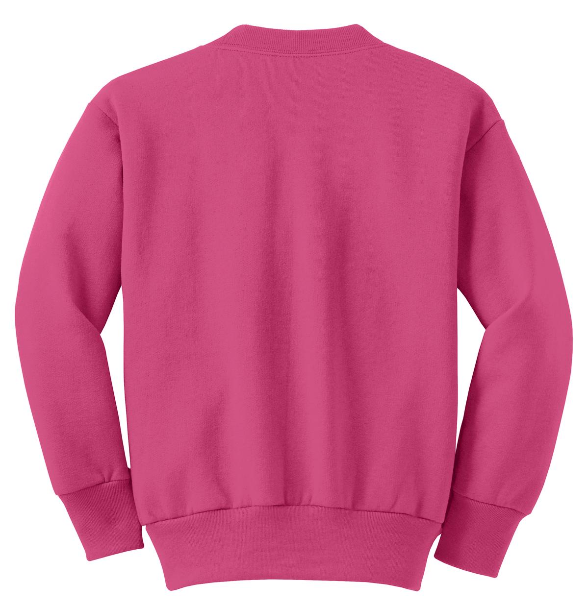 Youth Core Fleece Crewneck Sweatshirt - Sangria