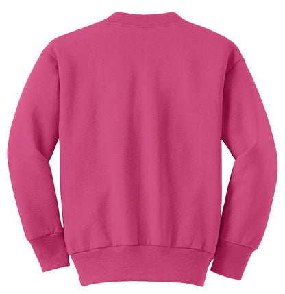 Youth Core Fleece Crewneck Sweatshirt - Sangria