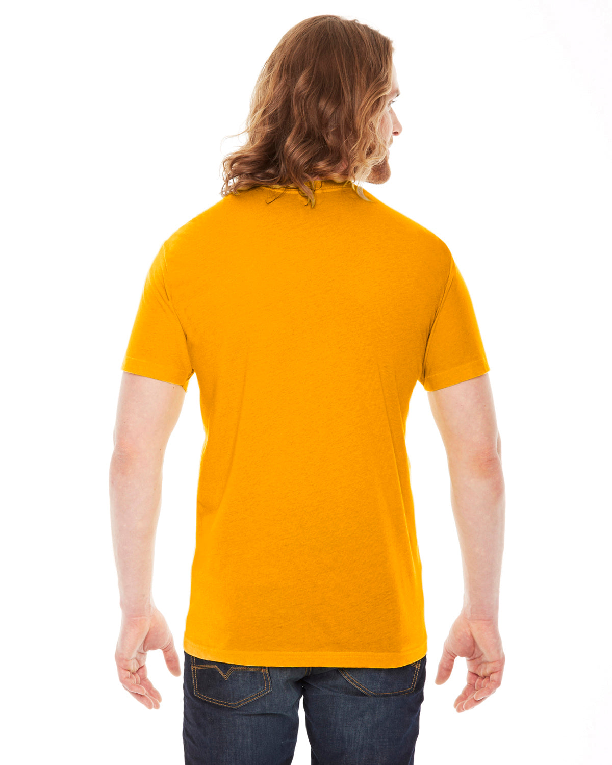 Unisex Poly-Cotton Short-Sleeve Crewneck - Gold