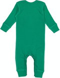 Infant Long-Sleeve Baby Rib Coverall - Kelly