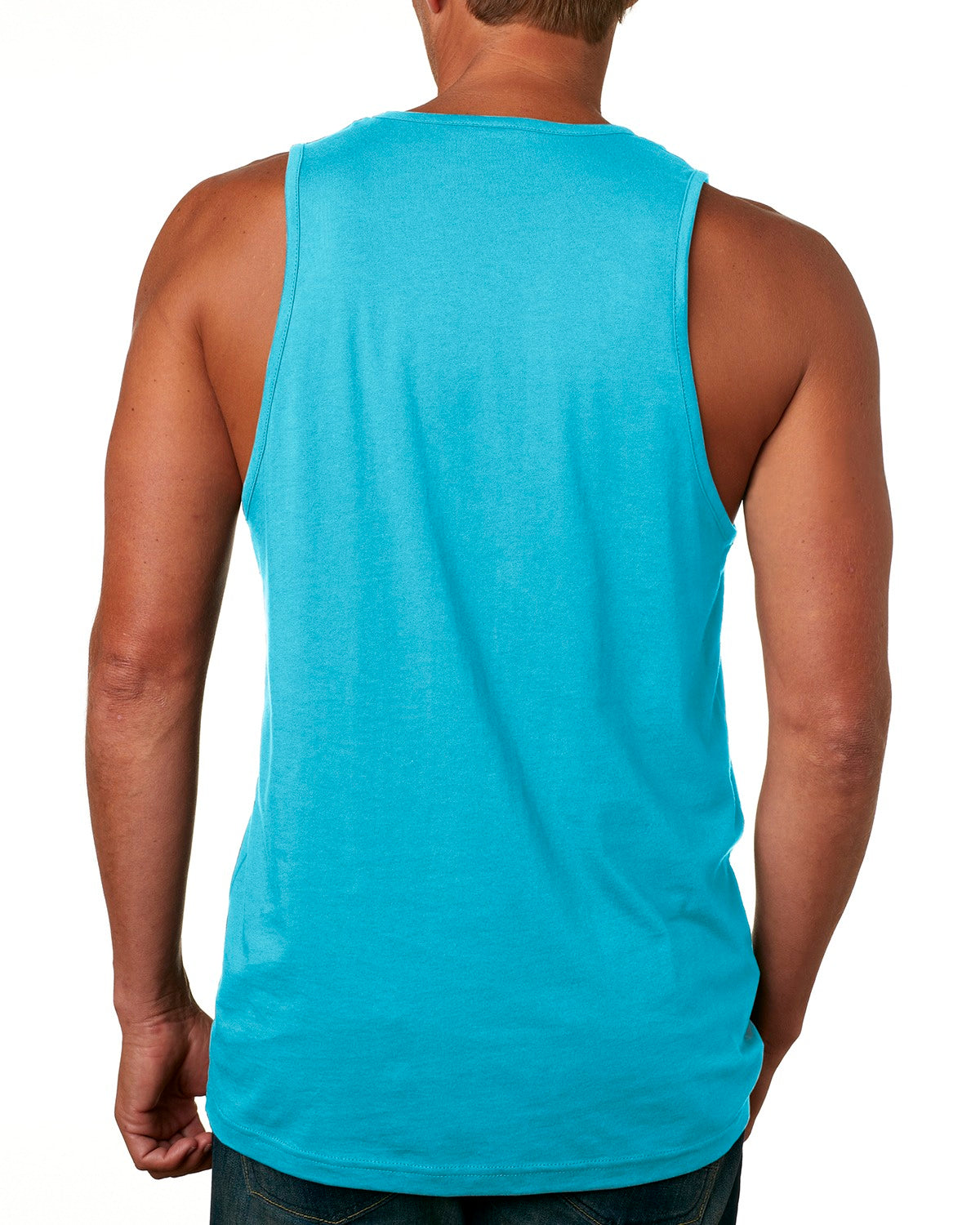 Men's Cotton Tank - Tahiti Blue