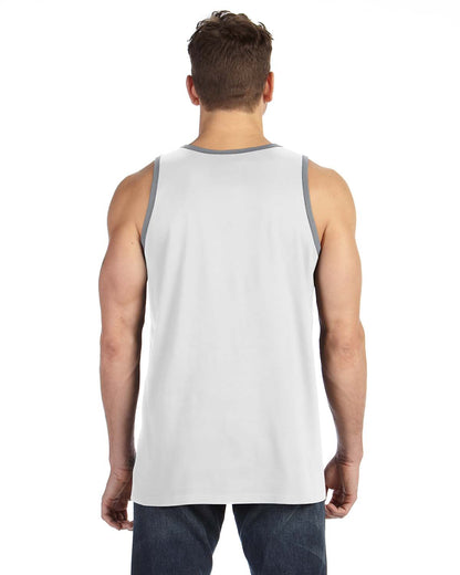 Unisex Lightweight Tank - White / Heather Gray