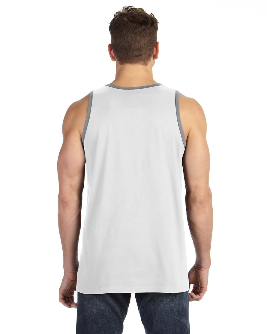 Unisex Lightweight Tank - White / Heather Gray