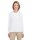 UltraClub 8622W - Women's Cool & Dry Performance Long-Sleeve Top - White