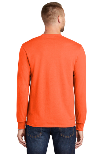 Unisex Tall Long Sleeve Core Blend Tee - Safety Orange