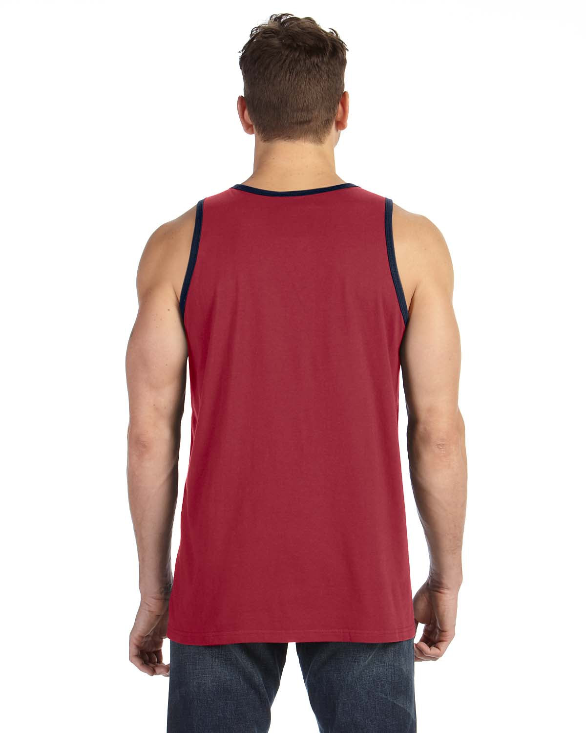 Unisex Lightweight Tank - Independence Red / Navy