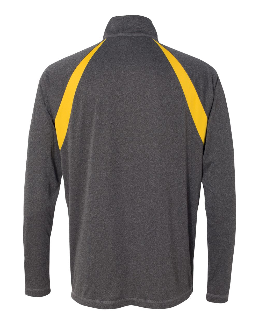 Quarter-Zip Lightweight Raglan Pullover - Dark Gray Heather / Sport Gold