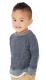 Rabbit Skins 3379RA - Toddler Harborside Melange French Terry Crew - Navy Melange